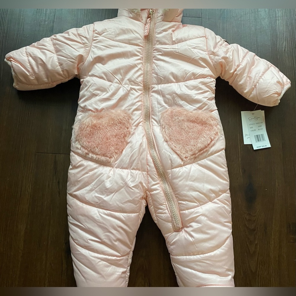 •NWT•Jessica Simpson Infant Girl Snow Suit Pram- ‘Blush Pink’ - Picture 2 of 14